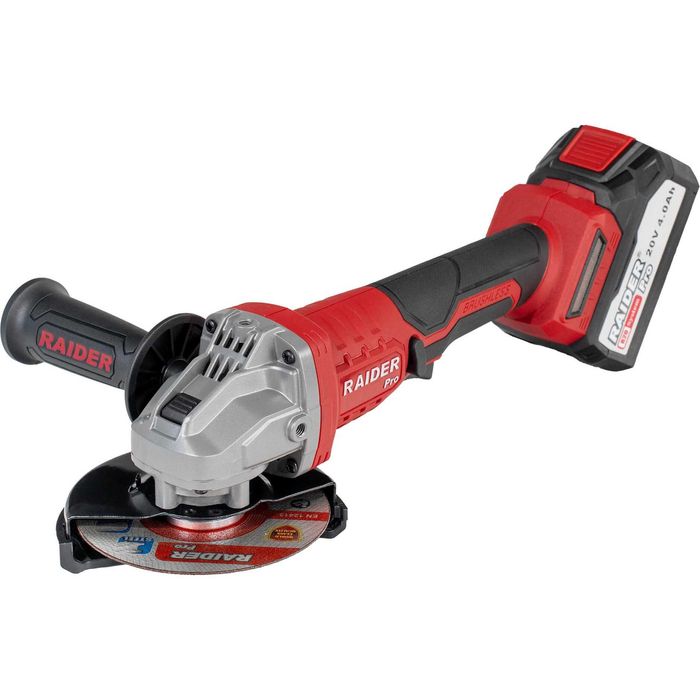 Акумулаторен ъглошлайф RAIDER Pro RDP-PBAG20 Set, 20 V, 125 mm,