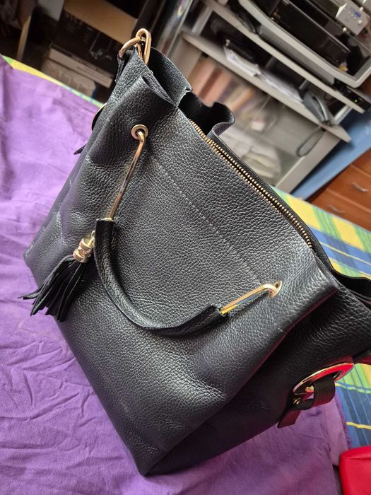 Geanta dama, piele naturala, produsa in Italia, noua