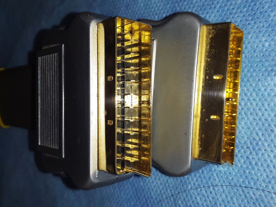 Скарт кабель Tech+Link позолота.