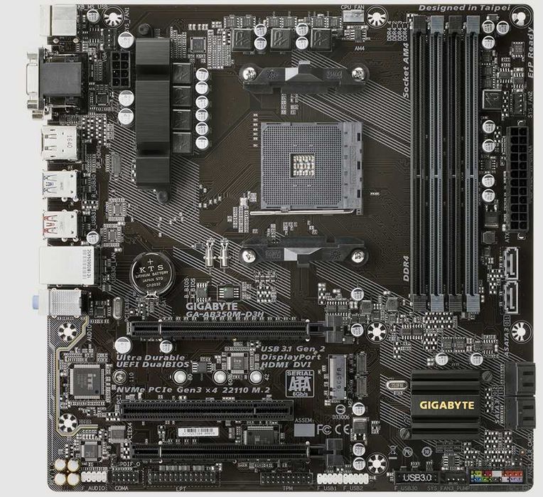 Kit Placa de baza Gigabyte GA-AB350M DDR4 + Procesor Ryzen 3 2200G
