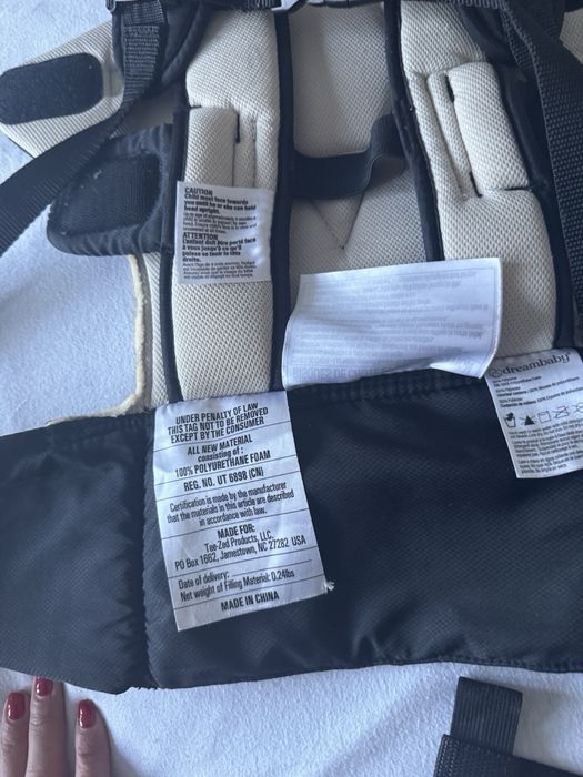 Marsupiu ergonomic Dreambaby pentru bebeluși, reglabil, negru/bej
