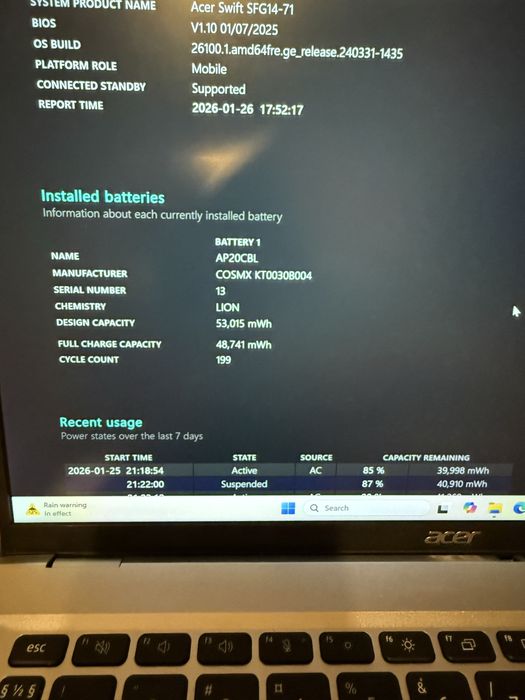 Laptop Acer Swift go 14