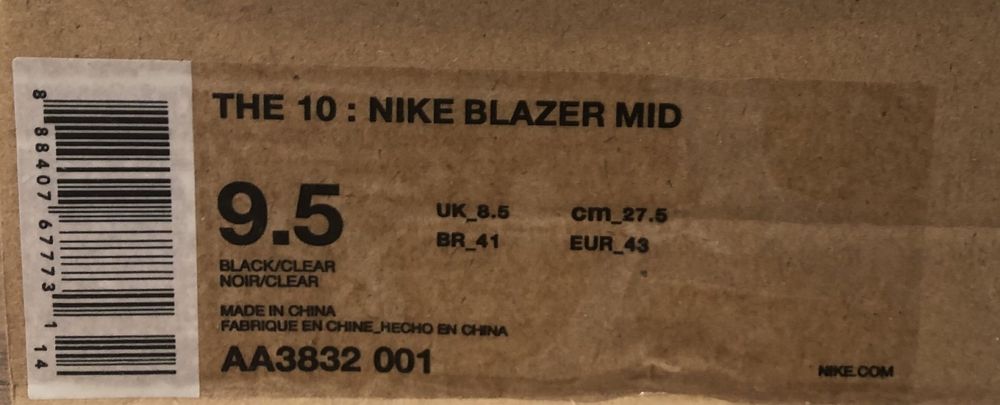 Off White Nike Blazer Mid Black (Grim Reaper)