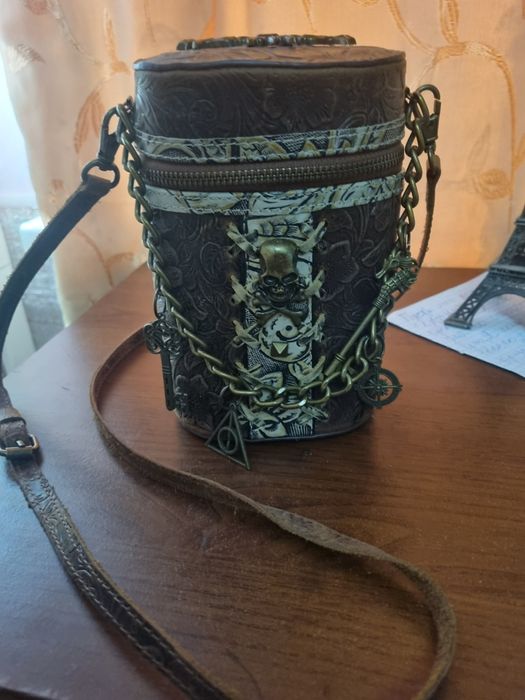 Сумка бочонок (кожа).