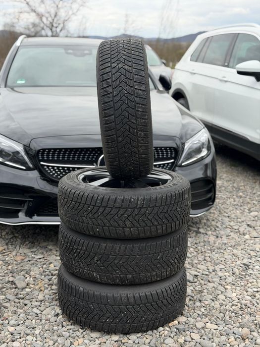 Jante 5x112 cu anvelope de iarna Dunlop215/55R17