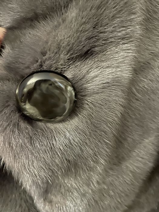 Норковая шуба, цвета графит