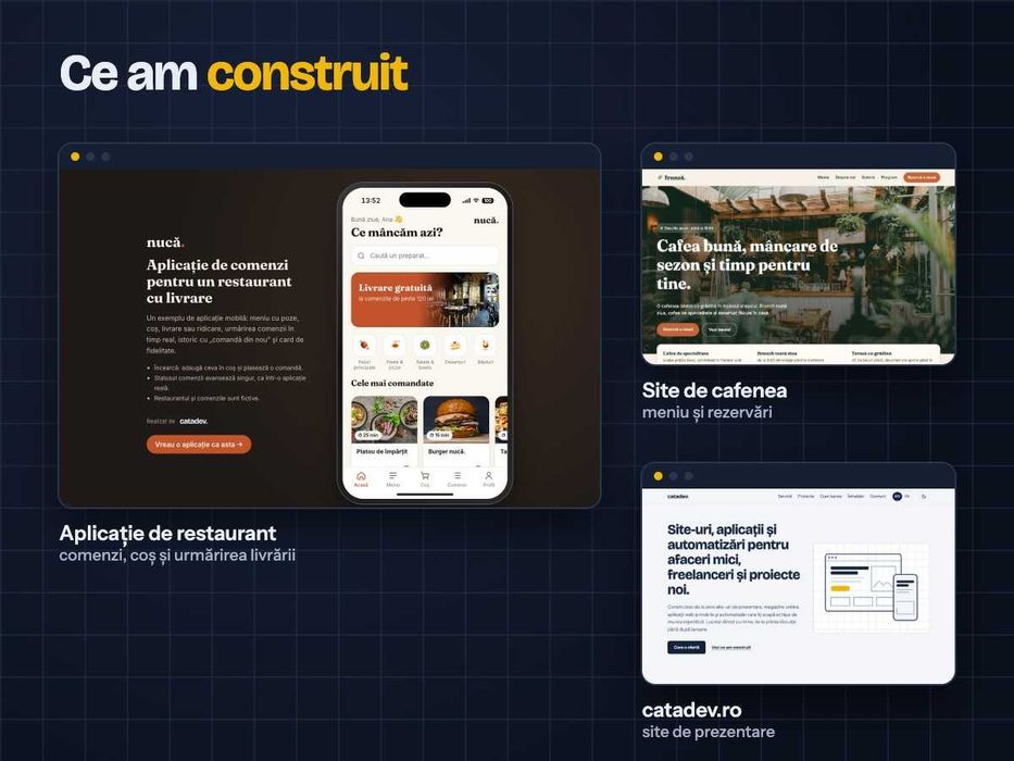 Site-uri de prezentare și magazine online pentru afaceri mici