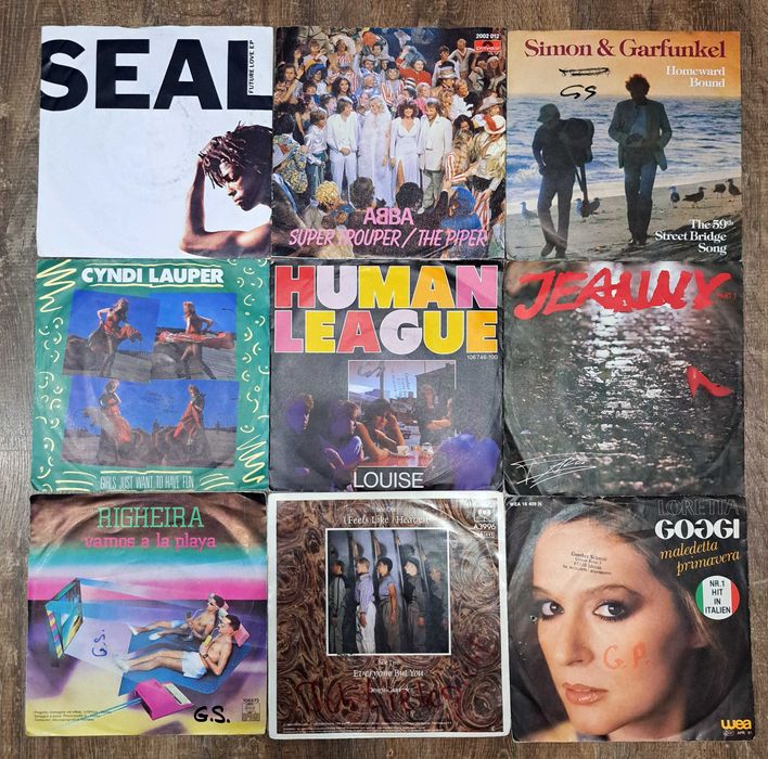 Lot 9 discuri vinyl single (mici - de 7 inch) #01