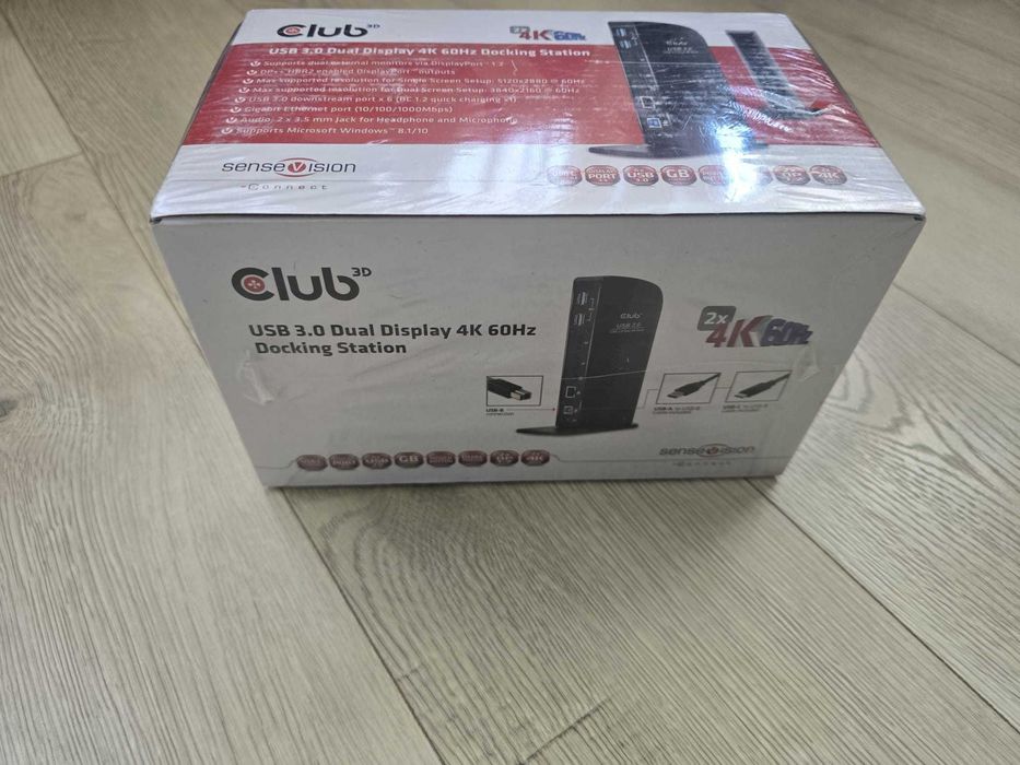 Docking station profesional DisplayLink pentru 2 monitoare 4K – nou sigilat