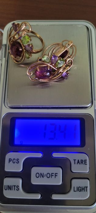 Золотой набор с Турмалином