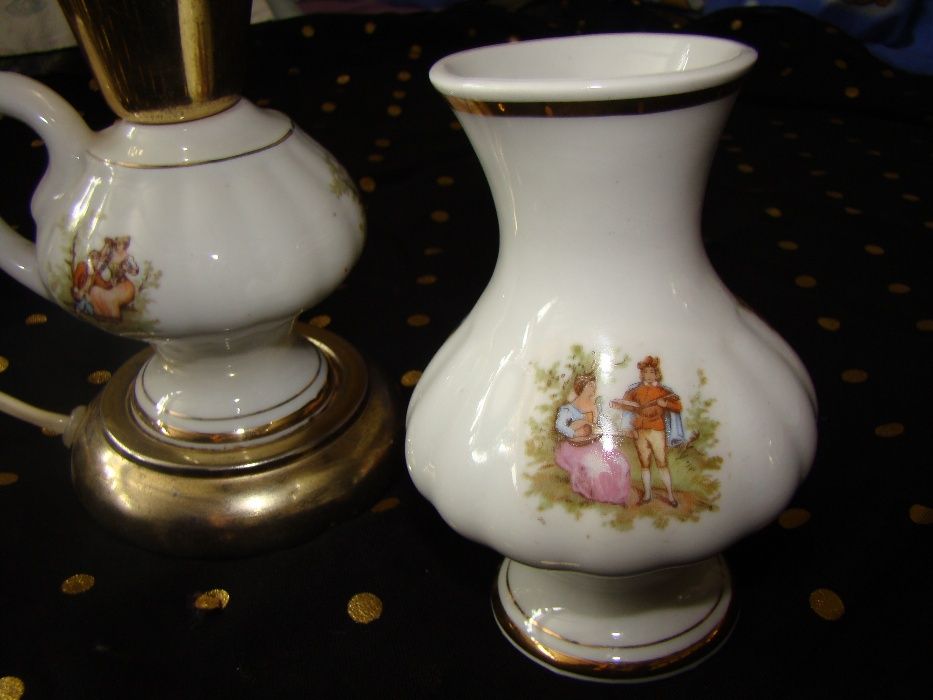 Set lampa si vaza portelan