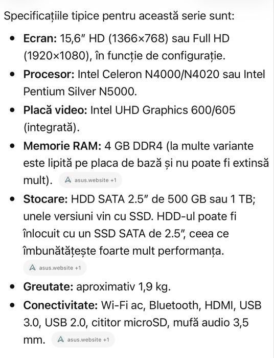 Laptop Asus Vivo Book 15