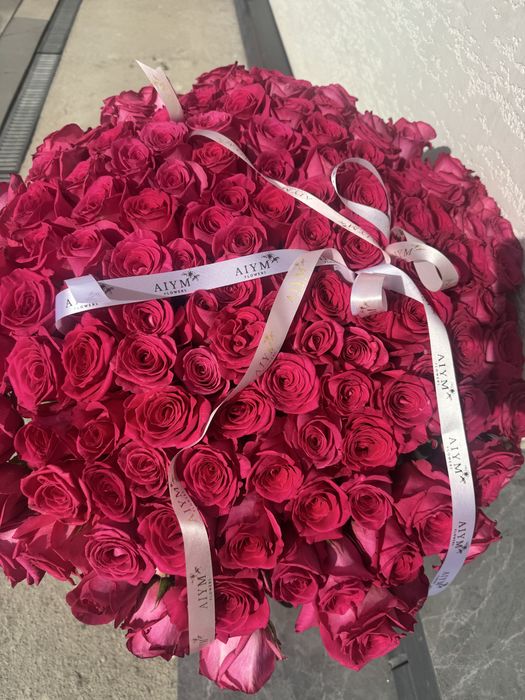 Букет роз свежие розовые