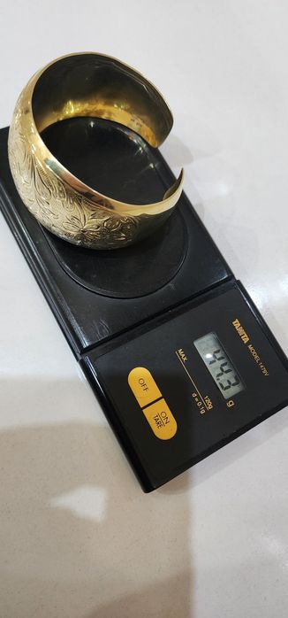 Серебряный браслет 875 проба 44 ,3 грамм  позолоченое