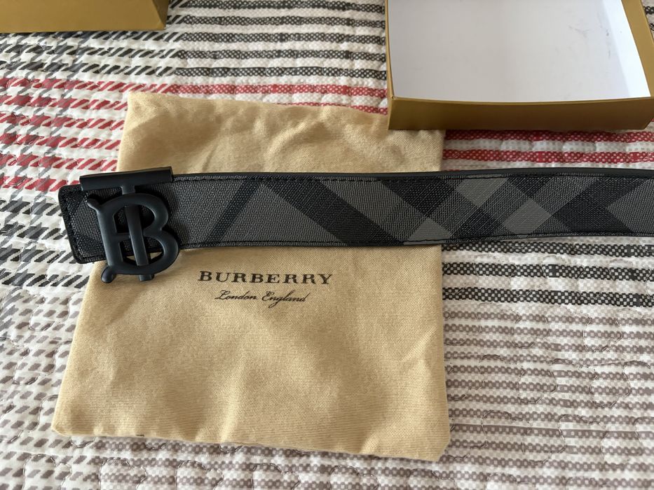 Мъжки Колан Естествена Кожа Burberry