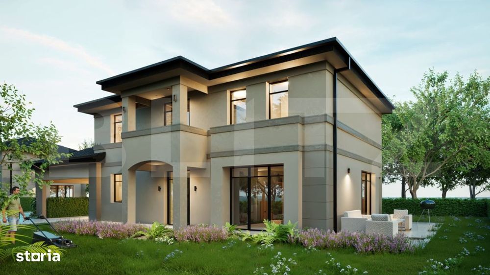 Casa individuala 4 camere, 126mp, 445 teren liber, clasa A+, zona Flor