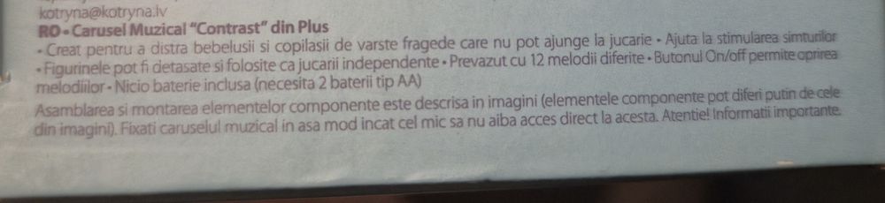 Carusel bebeluși canpol