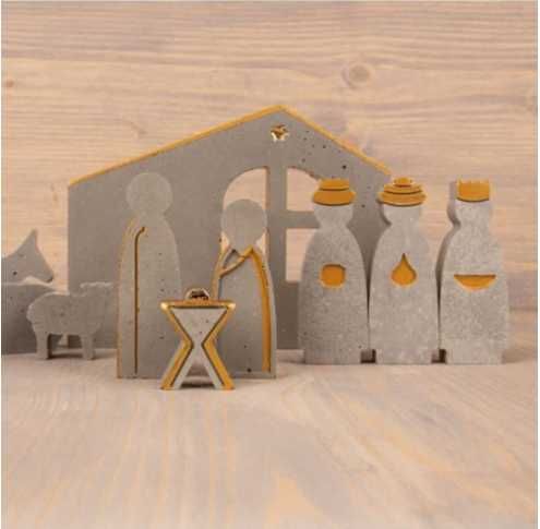 Decoratiuni ipsos de pictat pentru ateliere copii, model Craciun