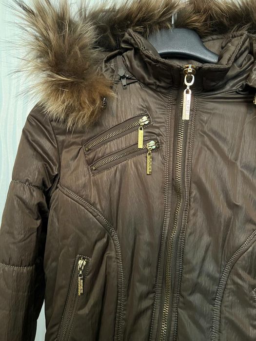 Куртка пуховик с натуральным мехом