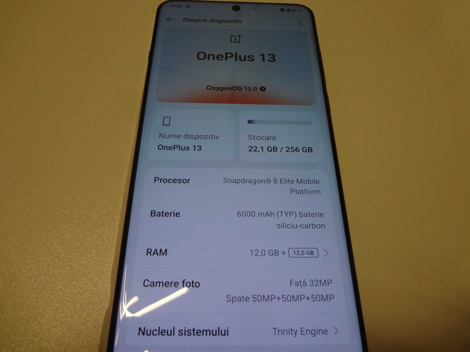 OnePlus 13 , Snapdragon 8 Elite , Baterie 100%