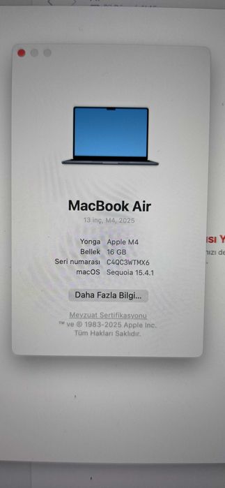 Mcbook air M4 16 128GB