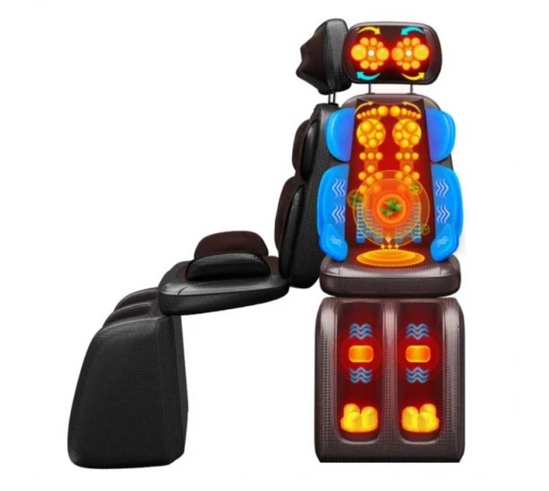 Saltea Masaj cu Role Shiatsu și vibrații, 3 moduri de masaj, 2 viteze