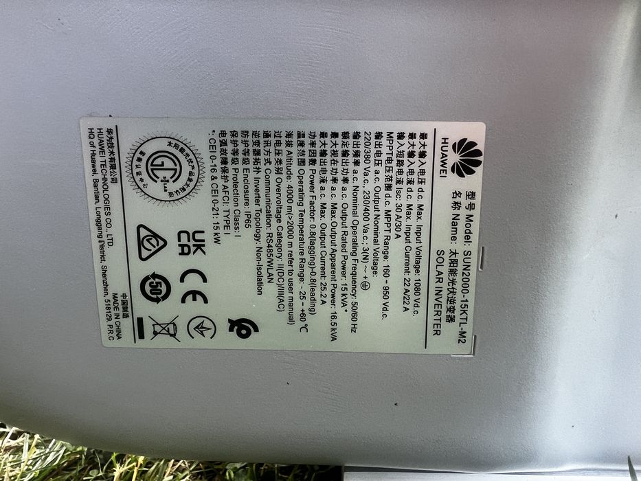 Invertor huawei 15 kw