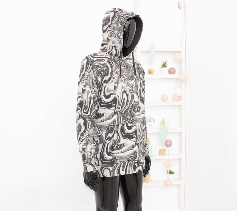 Gymshark мъжки суичър с качулка памук мраморен ефект худи за фитнес L