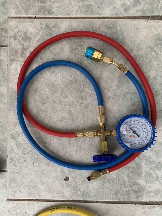 Kit incarcare freon clima ac r134a manometru cupla auto robinet noi