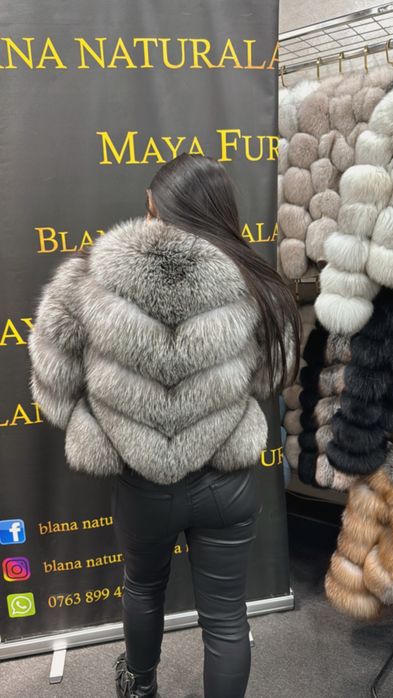 Haina din blana naturala, full blana