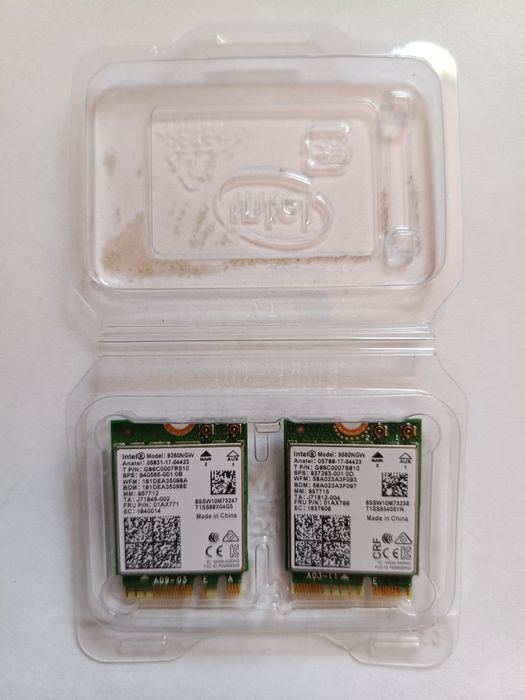 Placă Wireless Wi-Fi 5 - Intel AC 9260 NGW, interfață M.2 NGFF 2230, Dual Band 2,4/5 GHz, Bluetooth 5.0, viteză 2 Gbps - NOU
