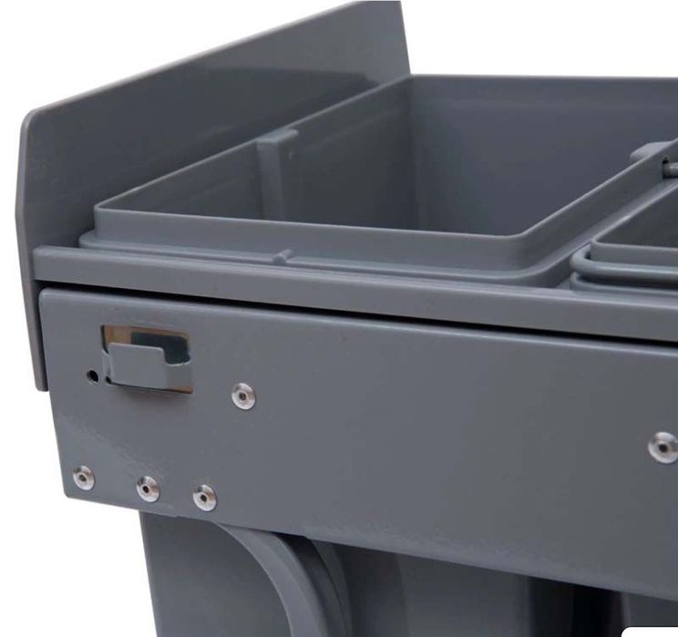 Кош за вграждане с 3 отделения за сортиране на кухненски отпадъци 40 л