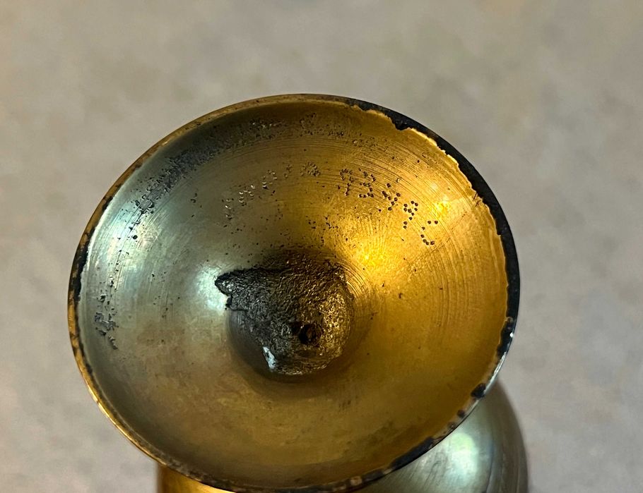 Vaza orientala alama gravata manual, decorativa, veche, 21 cm inaltime