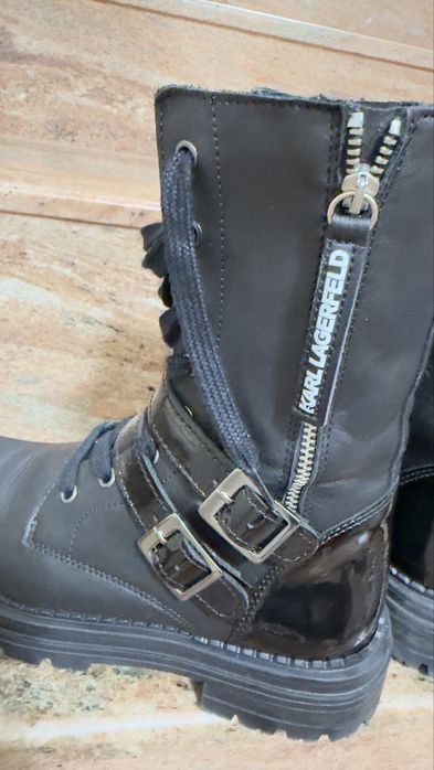 Кожени боти Karl Lagerfeld