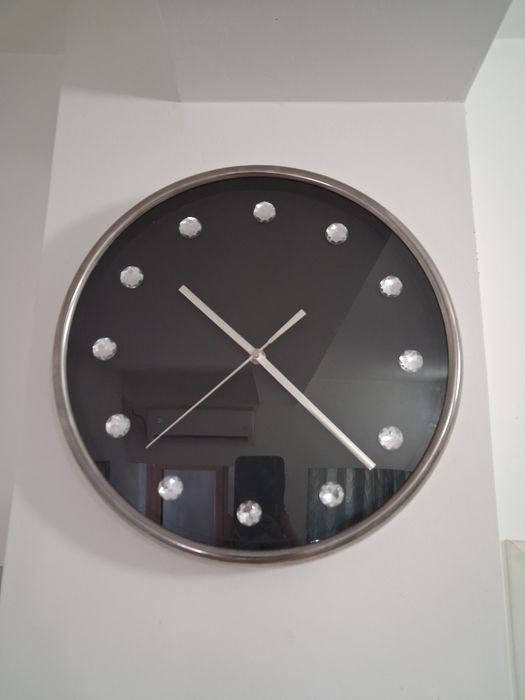 Ceas supradimensionat cu cristale, diametru 35 cm