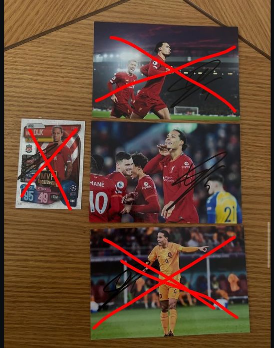 Автографи на Van dijk и Harry Kane