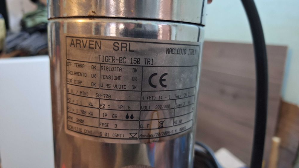 Pompa submersibila Arven Tiger bc 150 Tri noua nefolosita