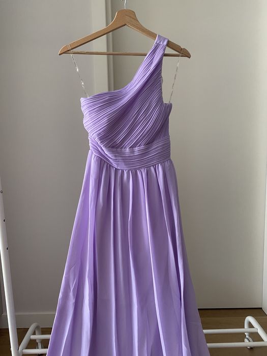 Дълга официална рокля в лавандулов цвят, М