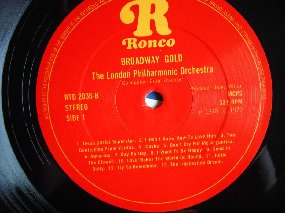 vinil rar Gold Cinema &Broadway Soundtrack +Musical vinil made UK 1979