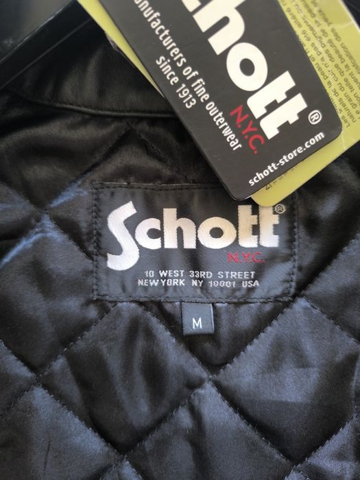 Кожено яке Shott естествена кожа М, ново!