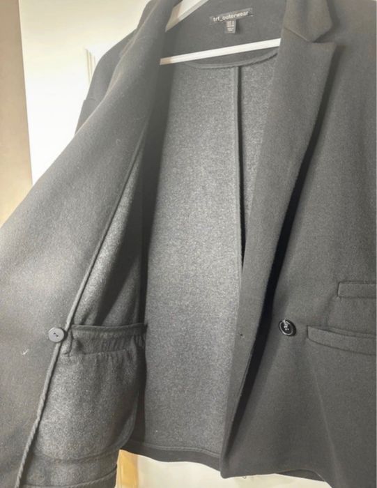 Palton/sacou scurt negru Zara