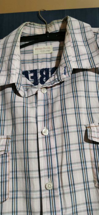 Мъжка риза с къс ръкав