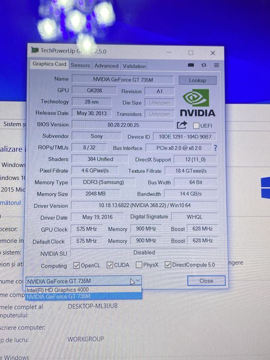 Vand laptopuri,sony vaio si lenovo legion y520