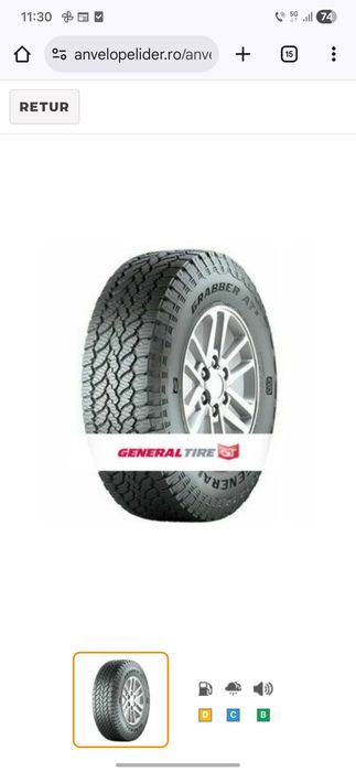 Vând Cauciucuri 255 55 R18  General Grabber AT3 all terain