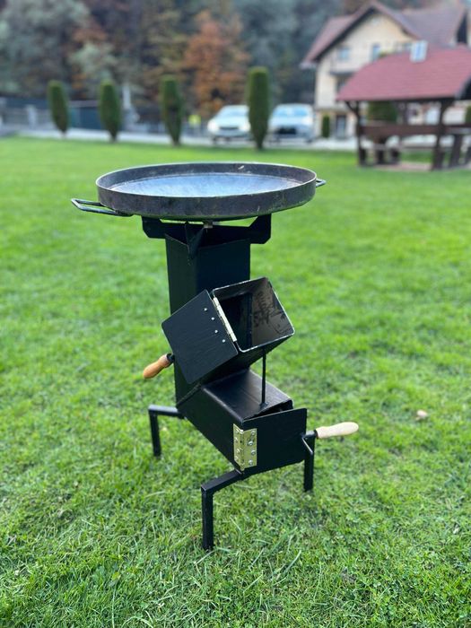 Sobă rachetă 150x 150x 4mm și 120x 120x 4mm, perfectă pentru camping