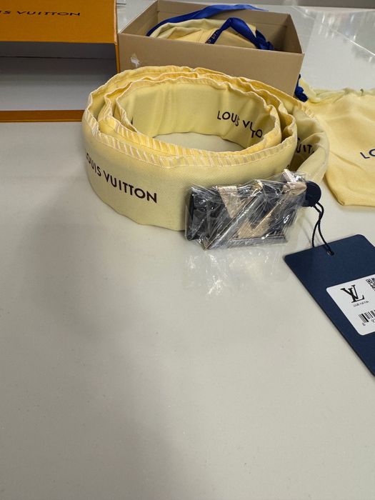 Louis Vuitton-Оригинален чисто нов мъжки кожен колан 125см