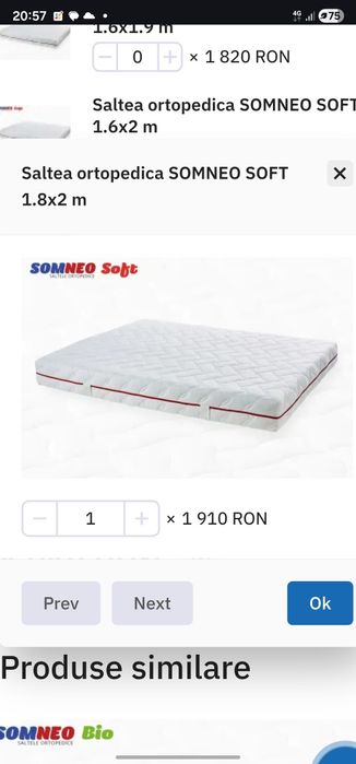Vand saltea 180/200