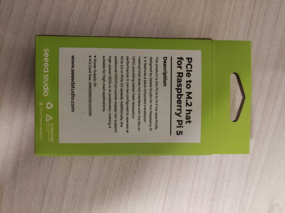 PCIe към M.2 за Raspberry Pi5