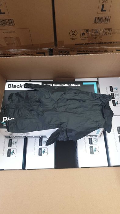 Сини и Черни нитрилни еднократни ръкавици нитрил