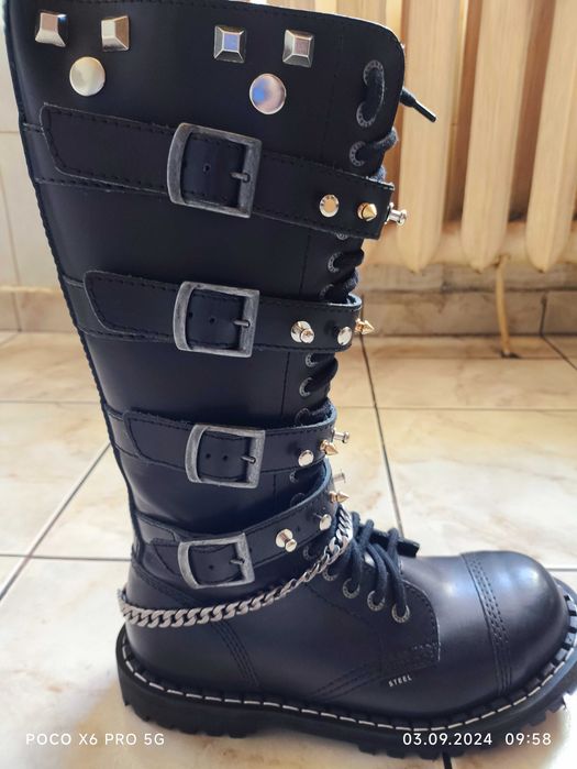 Bocanci Steel Boots | Black 4 Catarame 20 inele